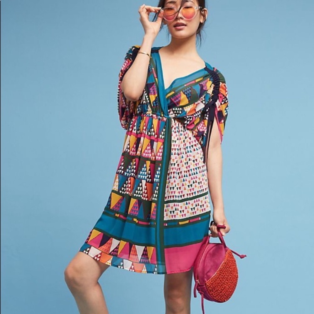 Anthropologie Maeve Geo Print Dress Size 2